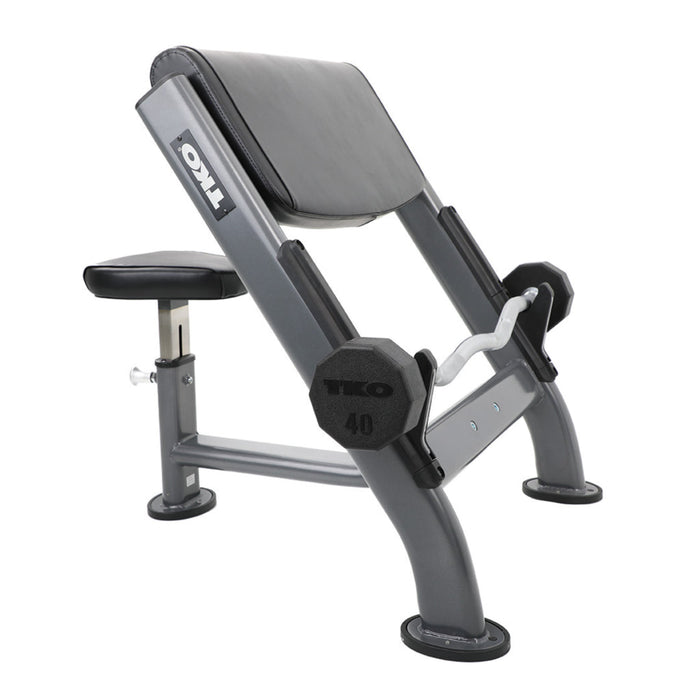 TKO Strength Preacher Curl Bench in Graphite 867PB-B