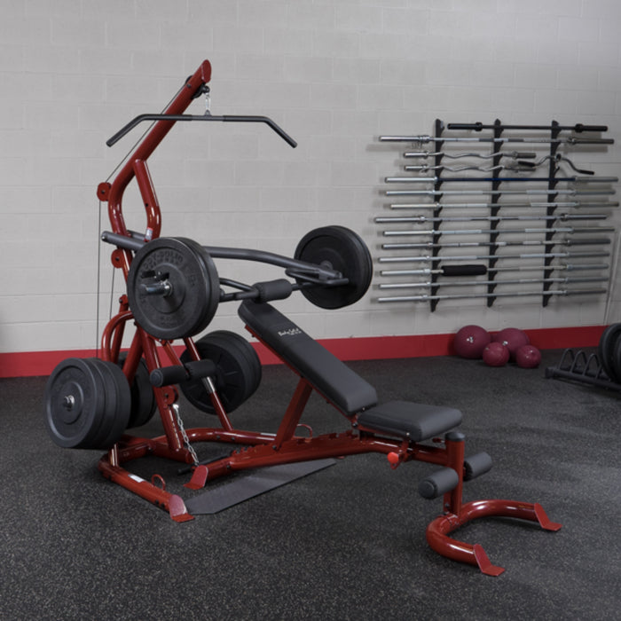 Body Solid Corner Leverage Gym Package, Includes GFID100 Bench (GLGS100P4)